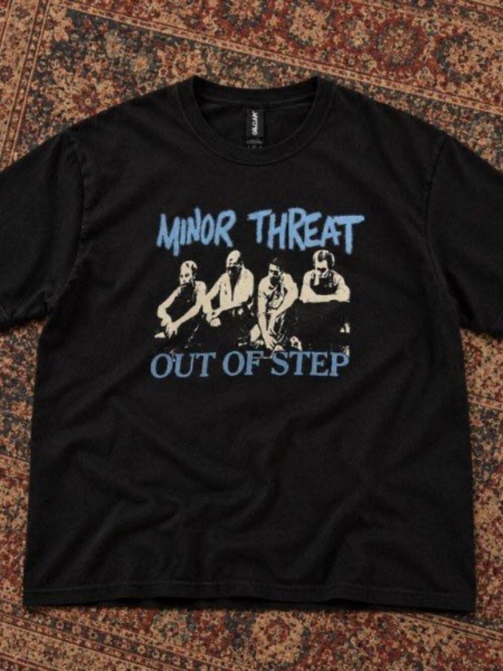 Black Minor Threat On Of Step T shirt